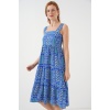 Kadın Desenli Askılı Midi Elbise 2577 - Saks
