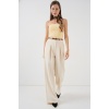 Kadın Yüksek Bel Palazzo Pantolon 30051 - Krem