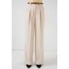 Kadın Yüksek Bel Palazzo Pantolon 30051 - Krem