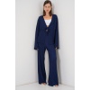 Kadın Örme Bluz Pantolon İkili Takım 30052 - Lacivert