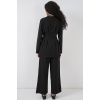 Kadın Kimono Pantolon Kumaş Takım 30054 - Siyah