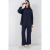 Kadın Gömlek Pantolon İkili Takım 30063 - Lacivert