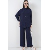 Kadın Gömlek Pantolon İkili Takım 30063 - Lacivert