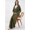 Kadın Örme Kimono Pantolon İkili Takım 30067 - Haki