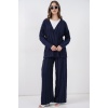 Kadın Örme Kimono Pantolon İkili Takım 30067 - Lacivert