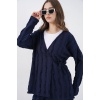 Kadın Örme Kimono Pantolon İkili Takım 30067 - Lacivert