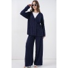 Kadın Örme Kimono Pantolon İkili Takım 30067 - Lacivert