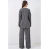 Kadın Örme Kimono Pantolon İkili Takım 30067 - Gri