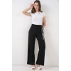 Kadın Fularlı Örme Pantolon 30070 - Siyah