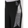 Kadın Fularlı Örme Pantolon 30070 - Siyah