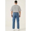 Erkek Rahat Kesim Baggy Jean Pantolon 30073 - Lacivert