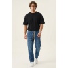 Erkek Rahat Kesim Baggy Jean Pantolon 30076 - Lacivert