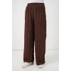 Kadın Dokulu Esnek Örme Pantolon 30077 - Kahverengi