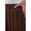 Kadın Dokulu Esnek Örme Pantolon 30077 - Kahverengi