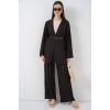 Kadın Kimono Pantolon İkili Takım 30078 - Kahverengi