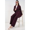 Kadın Kimono Pantolon İkili Takım 30078 - Bordo