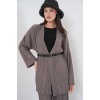 Kadın Kimono Pantolon İkili Takım 30078 - Füme