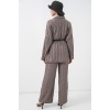 Kadın Kimono Pantolon İkili Takım 30078 - Füme