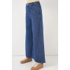 Kadın Geniş Paça Yüksek Bel Kot Pantolon 30080 - Mavi