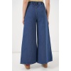 Kadın Geniş Paça Yüksek Bel Kot Pantolon 30080 - Mavi
