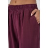Kadın Beli Lastikli Bol Paça Pantolon 30087 - Bordo