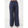 Kadın Beli Lastikli Bol Paça Pantolon 30087 - Lacivert