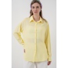 Kadın Oversize Viskon Gömlek 3785 - Sarı