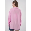 Kadın Oversize Viskon Gömlek 3785 - Pembe