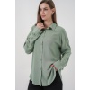 Kadın Oversize Viskon Gömlek 3785 - Çağla