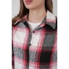 Kadın Ekose Desen Oversize Oduncu Gömlek 3854 Kiremit