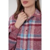 Kadın Ekose Desen Oversize Oduncu Gömlek 3854 Mor