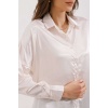 3985 Oversize Saten Gömlek - Bej