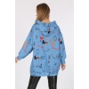 4289 Kapüşonlu Oversize Sweatshirt - İndigo