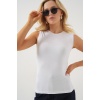 Kadın Kolsuz Body 4347 - Beyaz