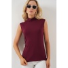 Kadın Kolsuz Body 4348 - Bordo