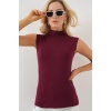 Kadın Kolsuz Body 4348 - Bordo