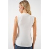 Kadın Kolsuz Body 4348 - Ekru