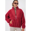 5194 Kadın Peluş Mont Ceket - A.Bordo