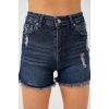 Kadın Püsküllü Kot Şort 5338 - Lacivert