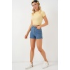 Kadın Kısa Kot Şort 5339 - Lacivert