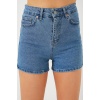Kadın Kısa Kot Şort 5339 - Lacivert