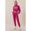 55397 Baskılı Eşofman Takımı - Fuşya