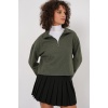 55449 Fermuarlı Yaka Örme Sweatshirt - Haki