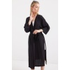 5835 Yırtmaçlı Yazlık Kimono - Siyah