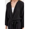 5835 Yırtmaçlı Yazlık Kimono - Siyah