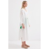 5835 Yırtmaçlı Yazlık Kimono - Beyaz