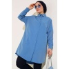 5845 Tesettür Tunik - İndigo