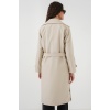 5918 Kruvaze Yaka Trençkot - Bej