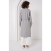 5918 Kruvaze Yaka Trençkot - Gri