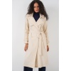 5938 Kruvaze Yaka Trençkot - Krem
